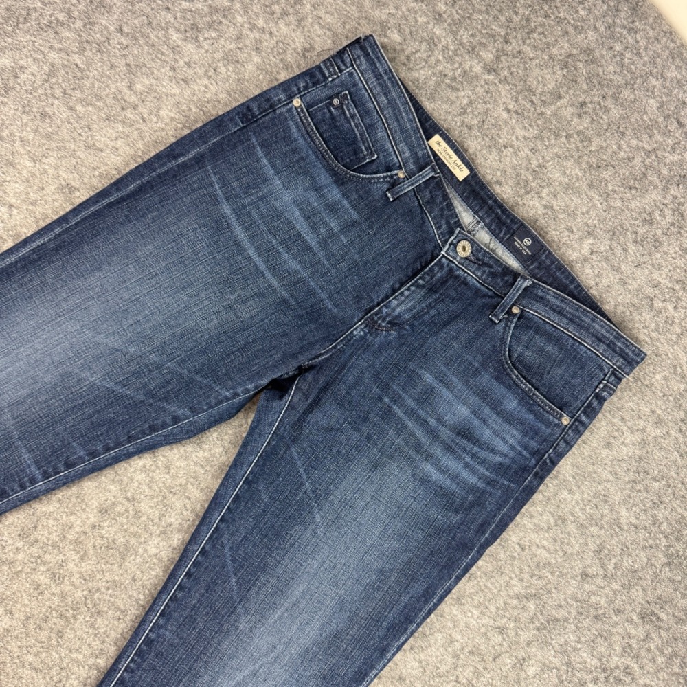 AG Adriano Goldschmied The Stevie Ankle Slim Straight Leg Jeans 32R Dark Wash